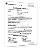 UL Certificate for PPTC